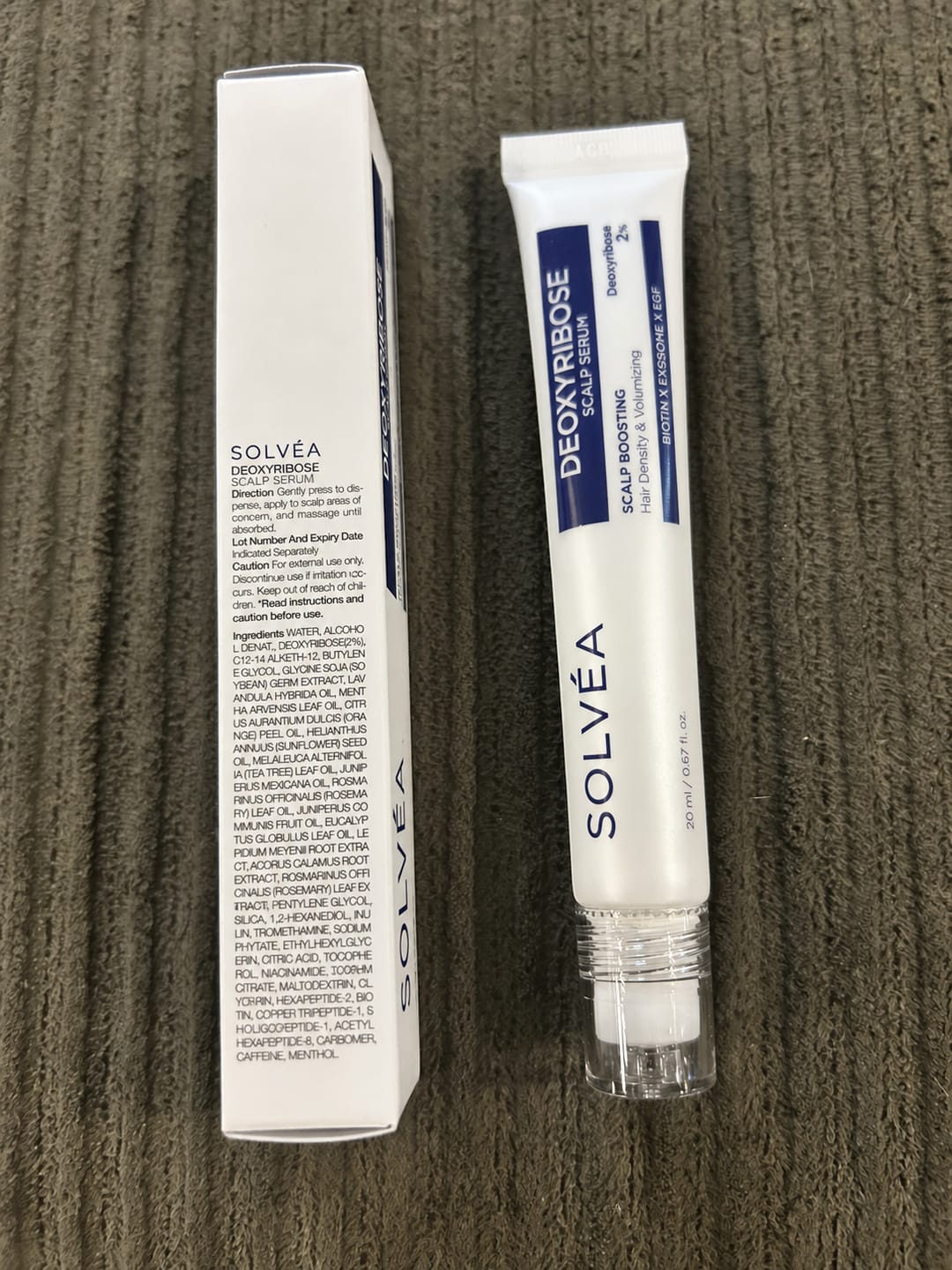Customer photo review of Deoxyribose Scalp Serum