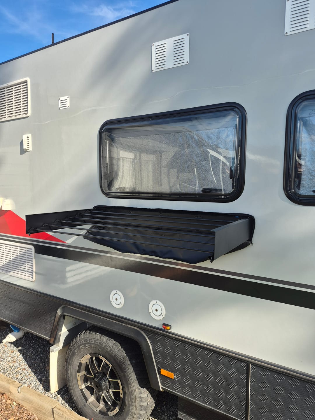 Customer photo review of Caravan Wall Mounted Drying Rack - Foldable Indoor and Outdoor
