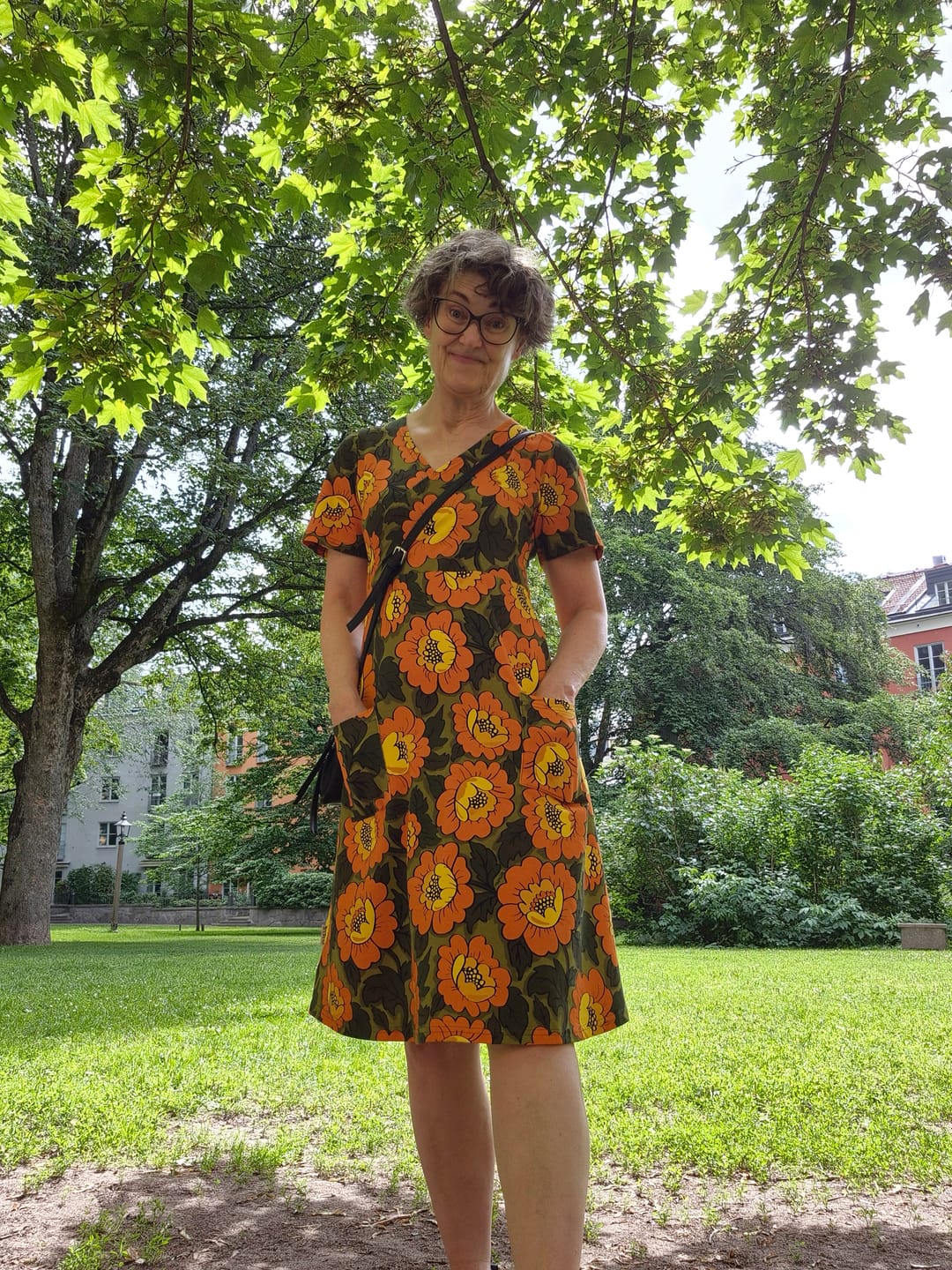 Customer photo review of Trikåklänning Rosenvik Gul midi | Rino