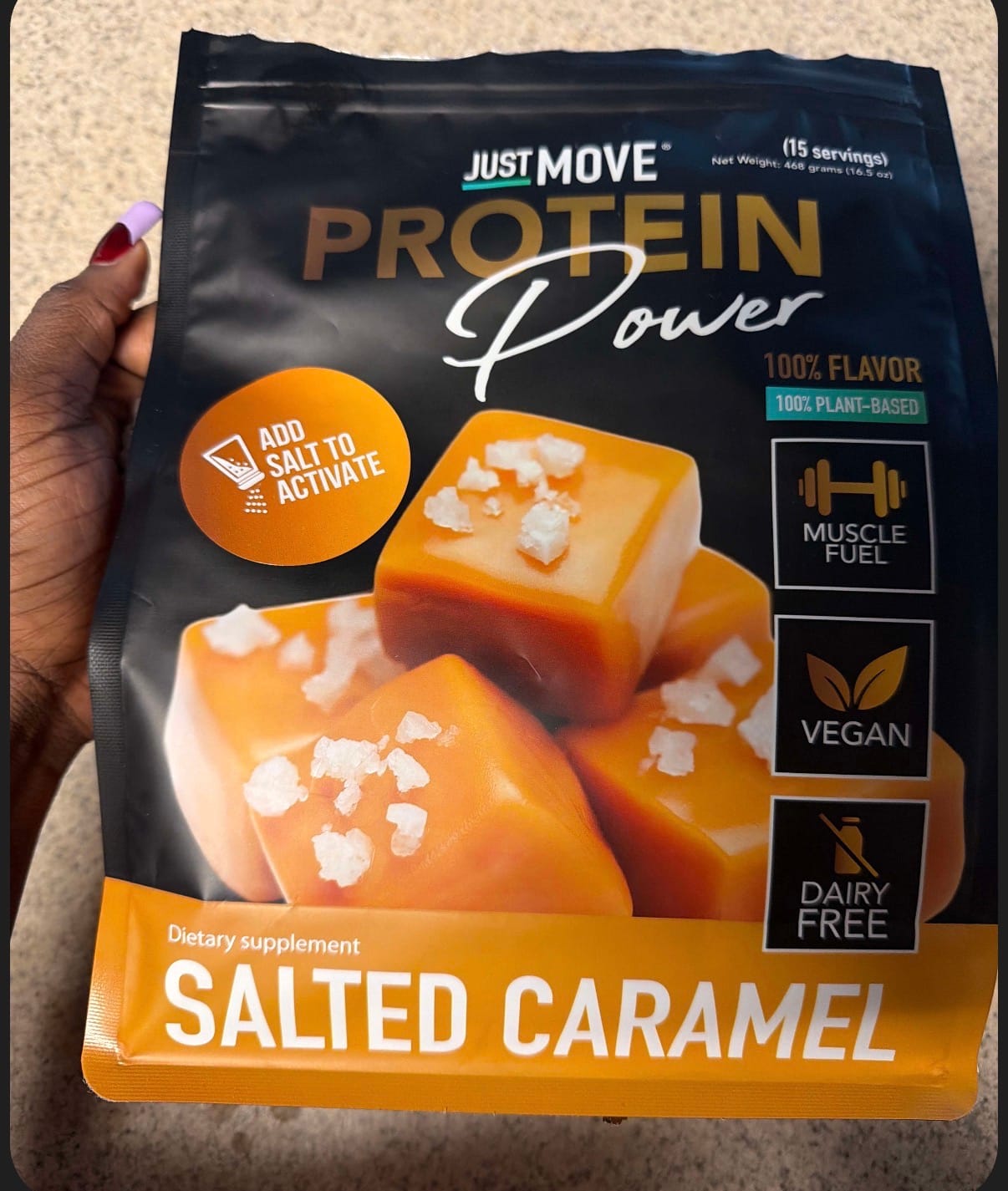 Customer photo review of Salted Caramel Protein