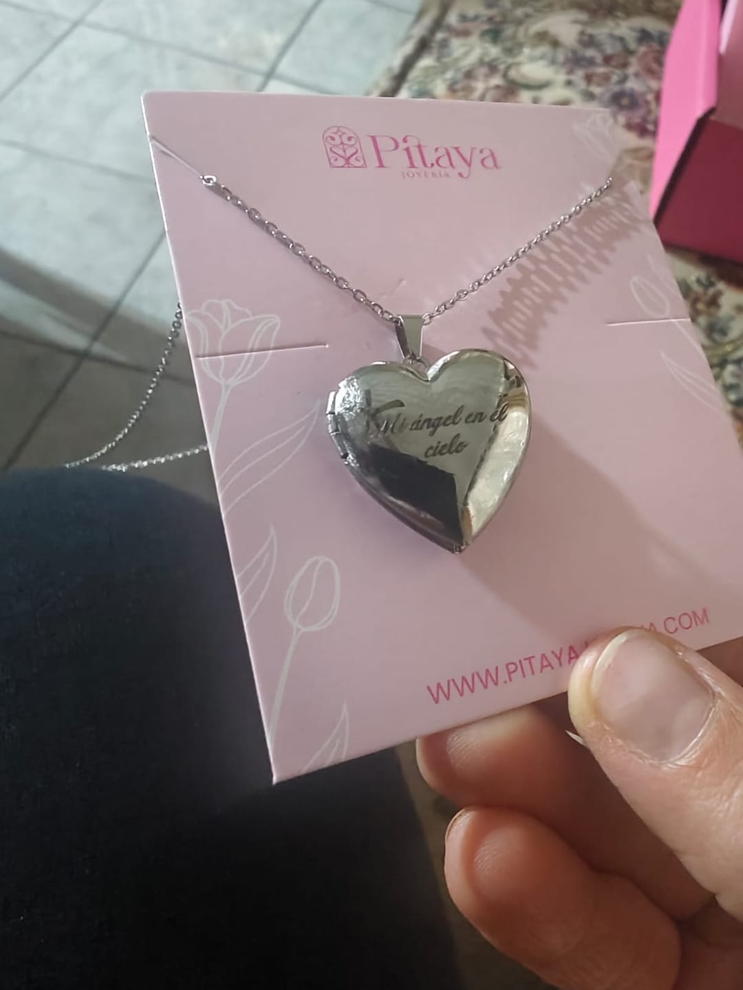 Customer photo review of Relicario Heart Gold Personalizado Foto a Color