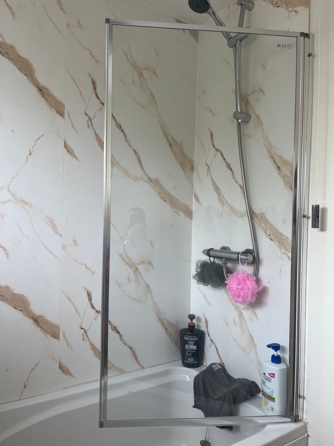 Customer photo review of 10mm Gold Marble Matt Shower Panel 1M x 2.4M