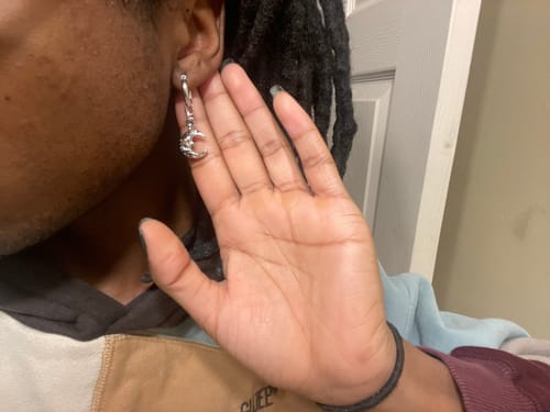 Customer photo review of LUNA DANGLE EARRING