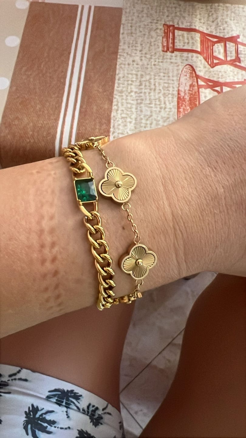 Customer photo review of Golden Lucky Leaf Abbaddon Armband 14K Vergoldet
