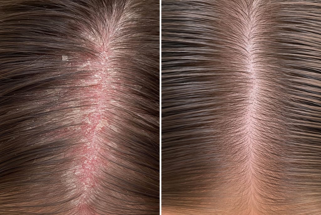 Customer photo review of Deoxyribose Scalp Serum