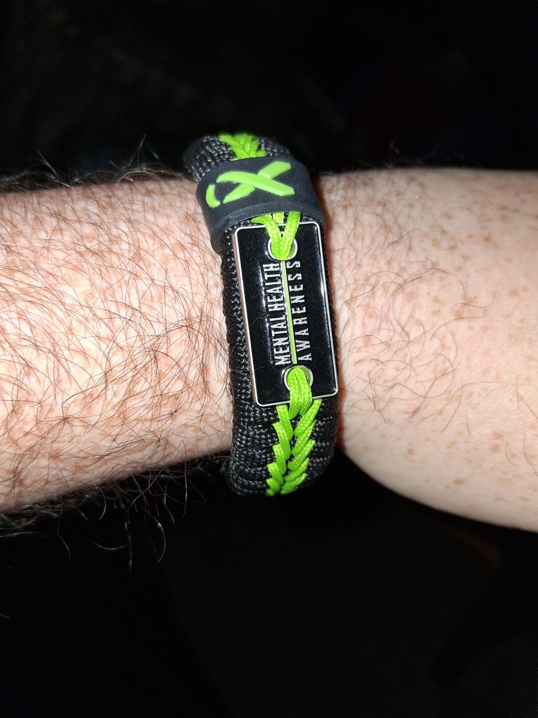 Customer photo review of Mental Health Awareness - Paracord Bracelet