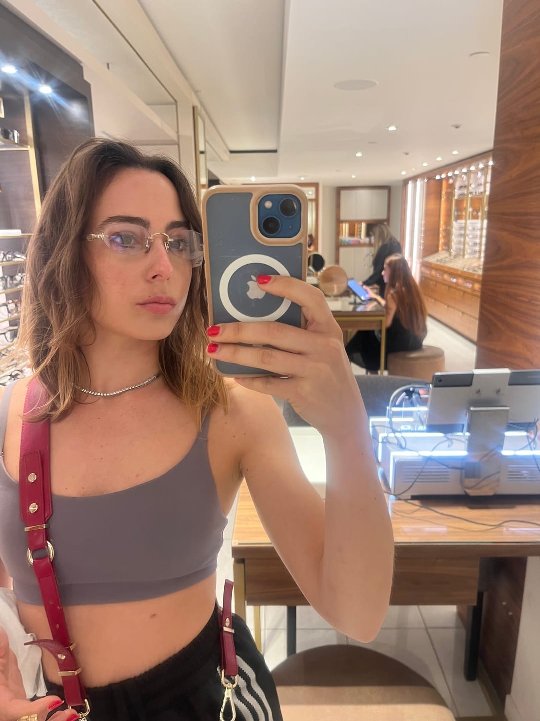 Customer photo review of Luxe Tennis Necklace