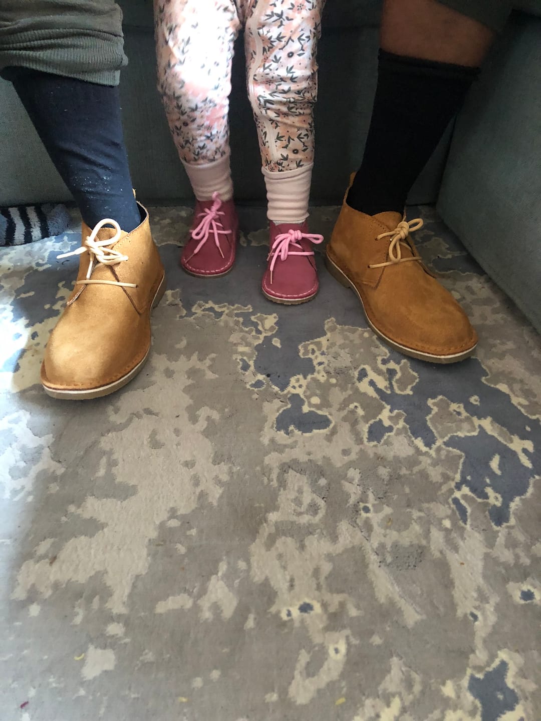 Customer photo review of Kids Farmers Vellies - Pink Suede