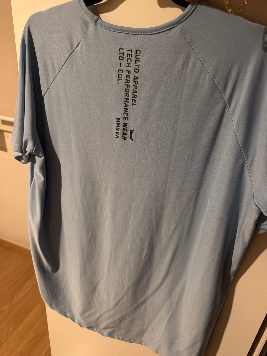Customer photo review of Training Sport Tee - Sky Blue