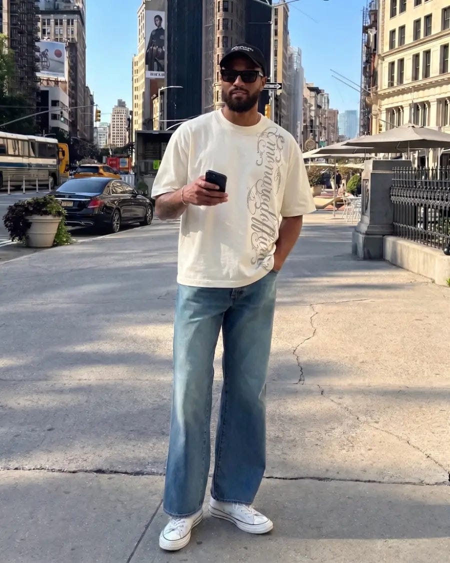 Customer photo review of Vertical Script Boxy Tee