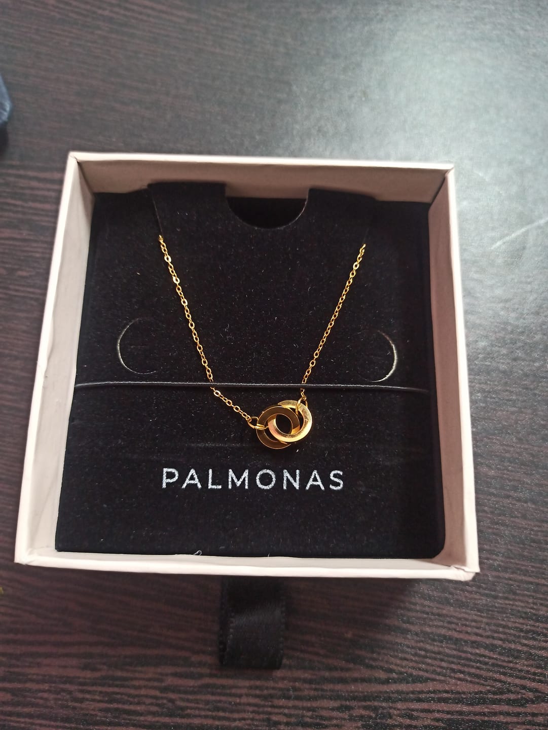 Customer photo review of Linked Circles Harmony Necklace