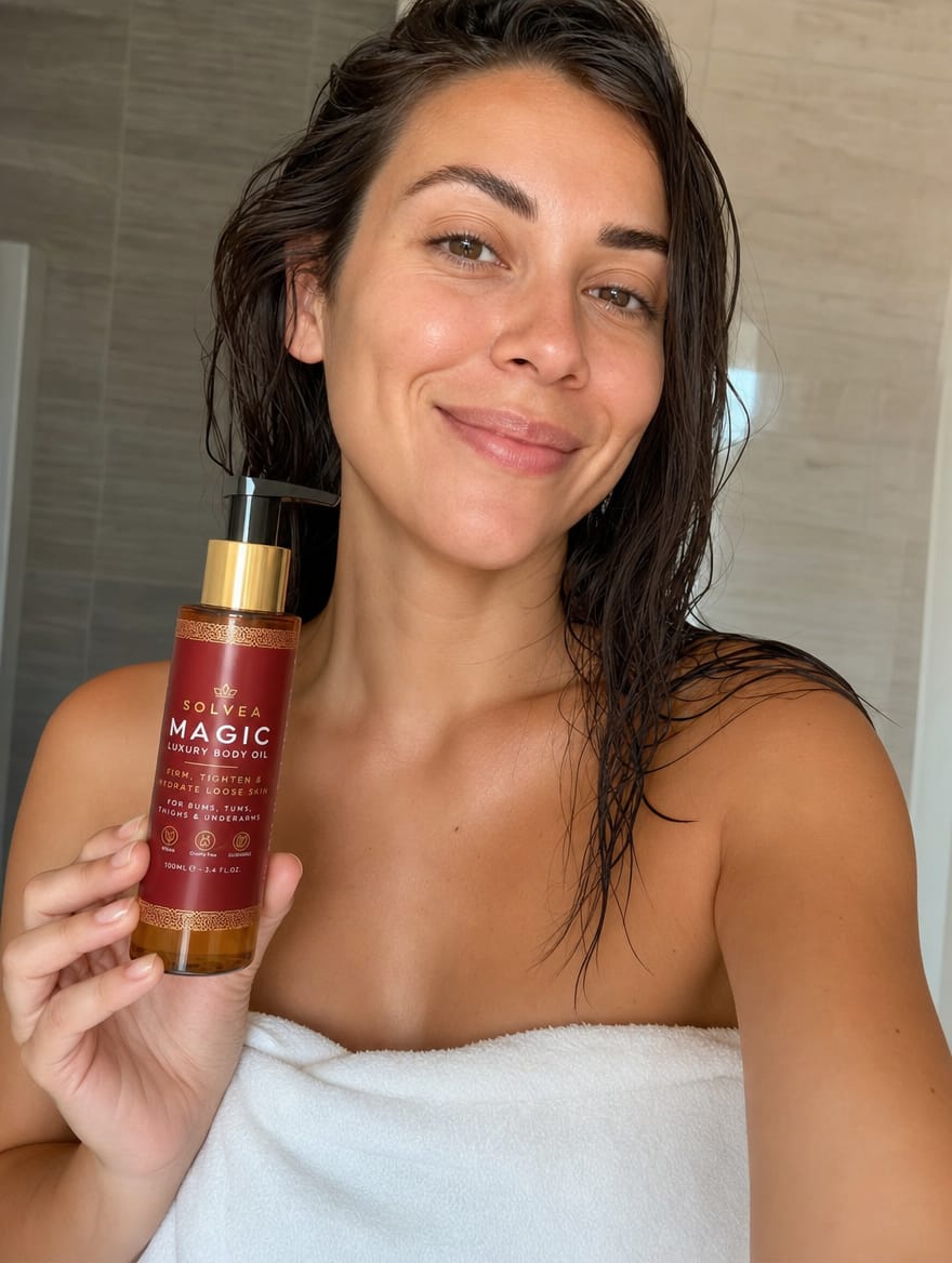 Customer photo review of Glow Body Oil