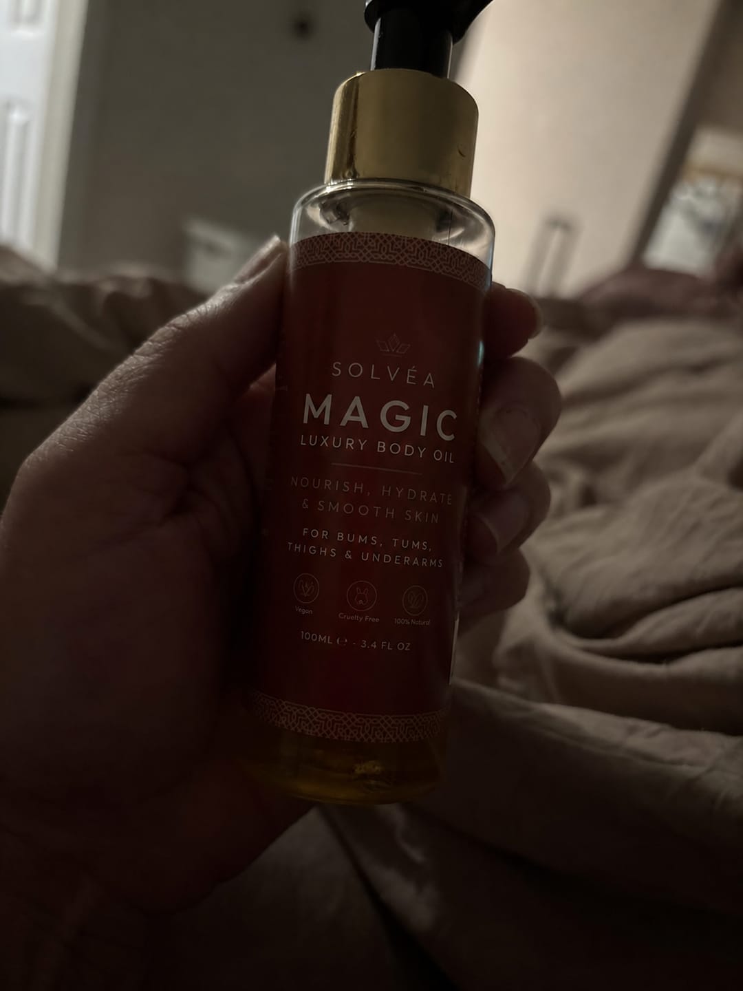 Customer photo review of Glow Body Oil