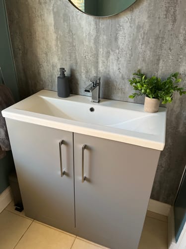 Customer photo review of Ryker 800mm Floor Standing 2-Door Vanity & Basin 1 - Satin Grey