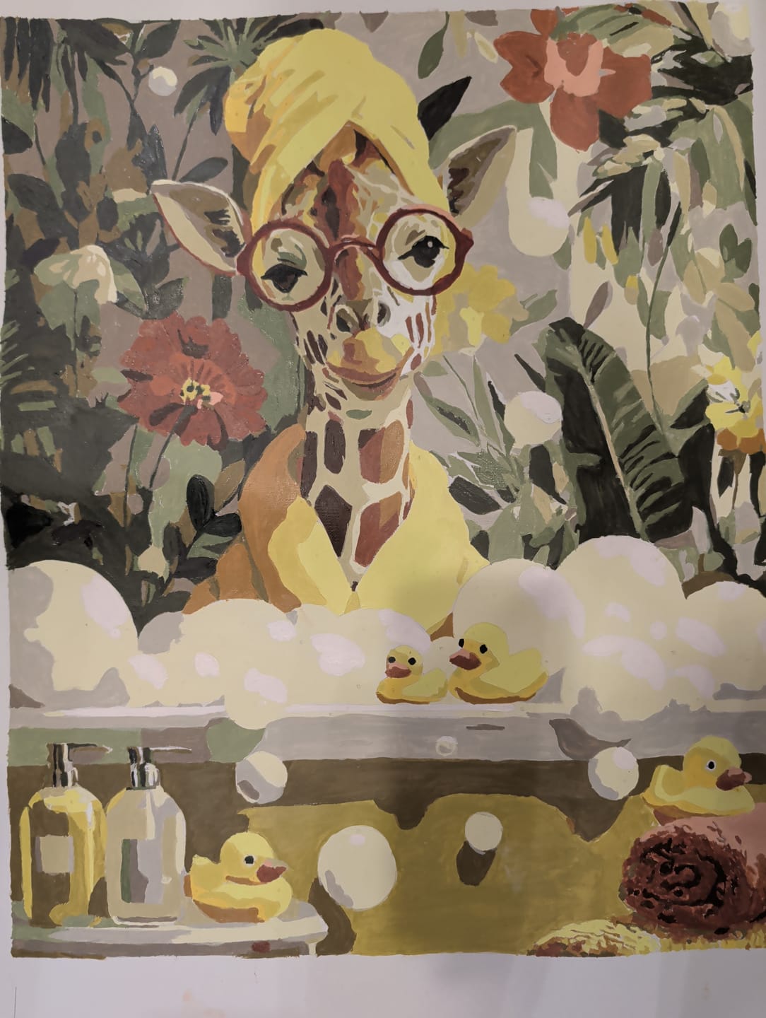 Customer photo review of Bubble bath day | Paint by Number