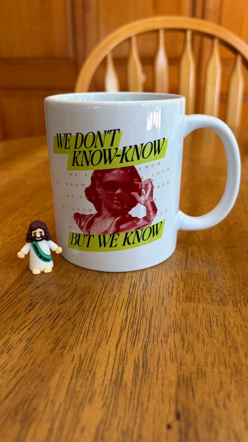 Customer photo review of We Know Neon Mug