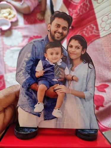 Customer photo review of Personalized Couple & Family Photo Caricature | Unique Gift for Anniversary, Birthday & Special Occasions