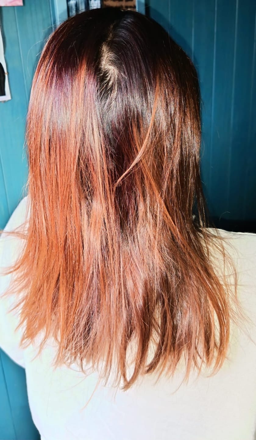 Customer photo review of Henna Jamila Hair -  Cobrizo Natural y Duradero