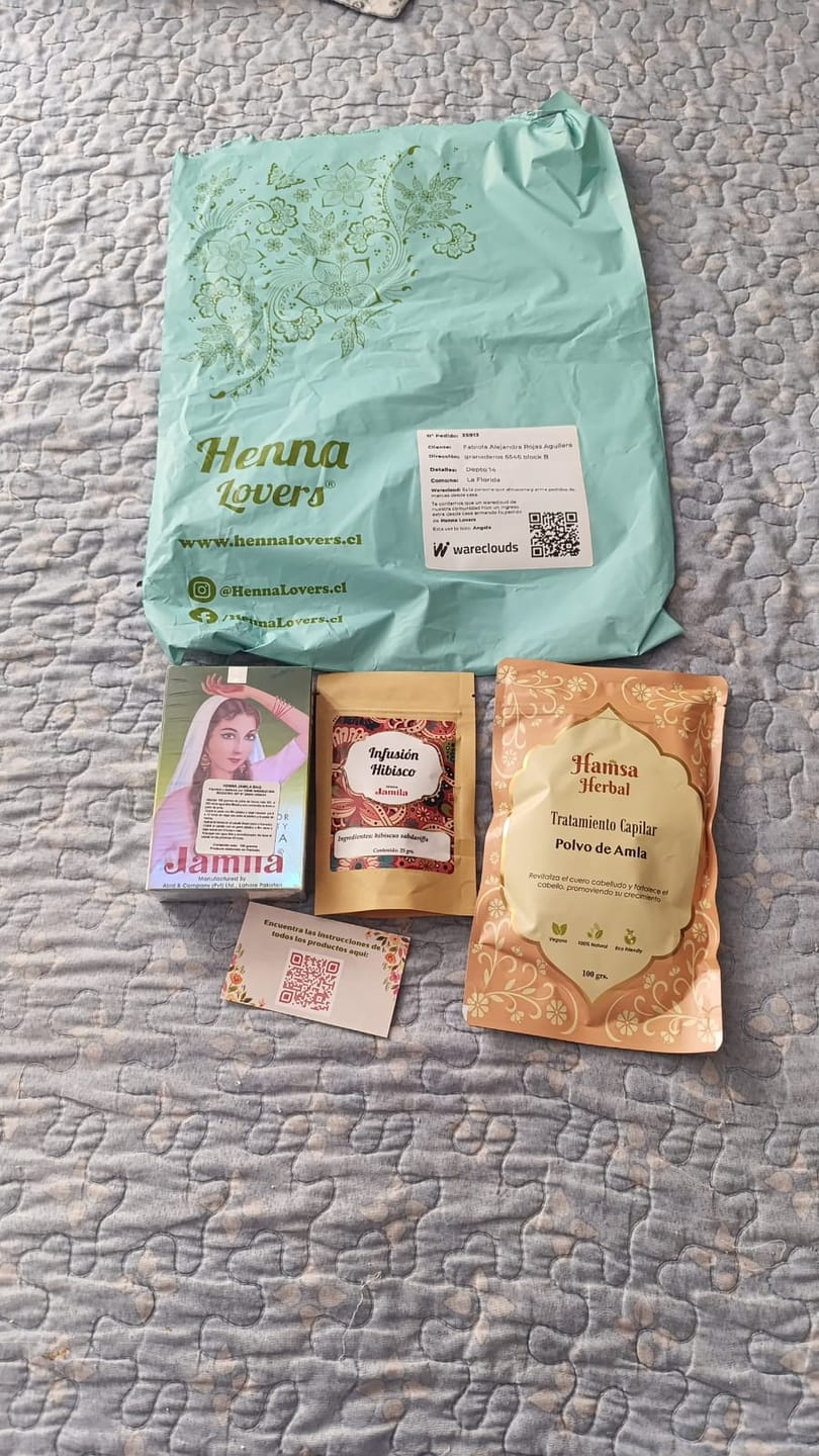 Customer photo review of Henna Jamila BAQ Premium - Cobrizo Intenso y Duradero