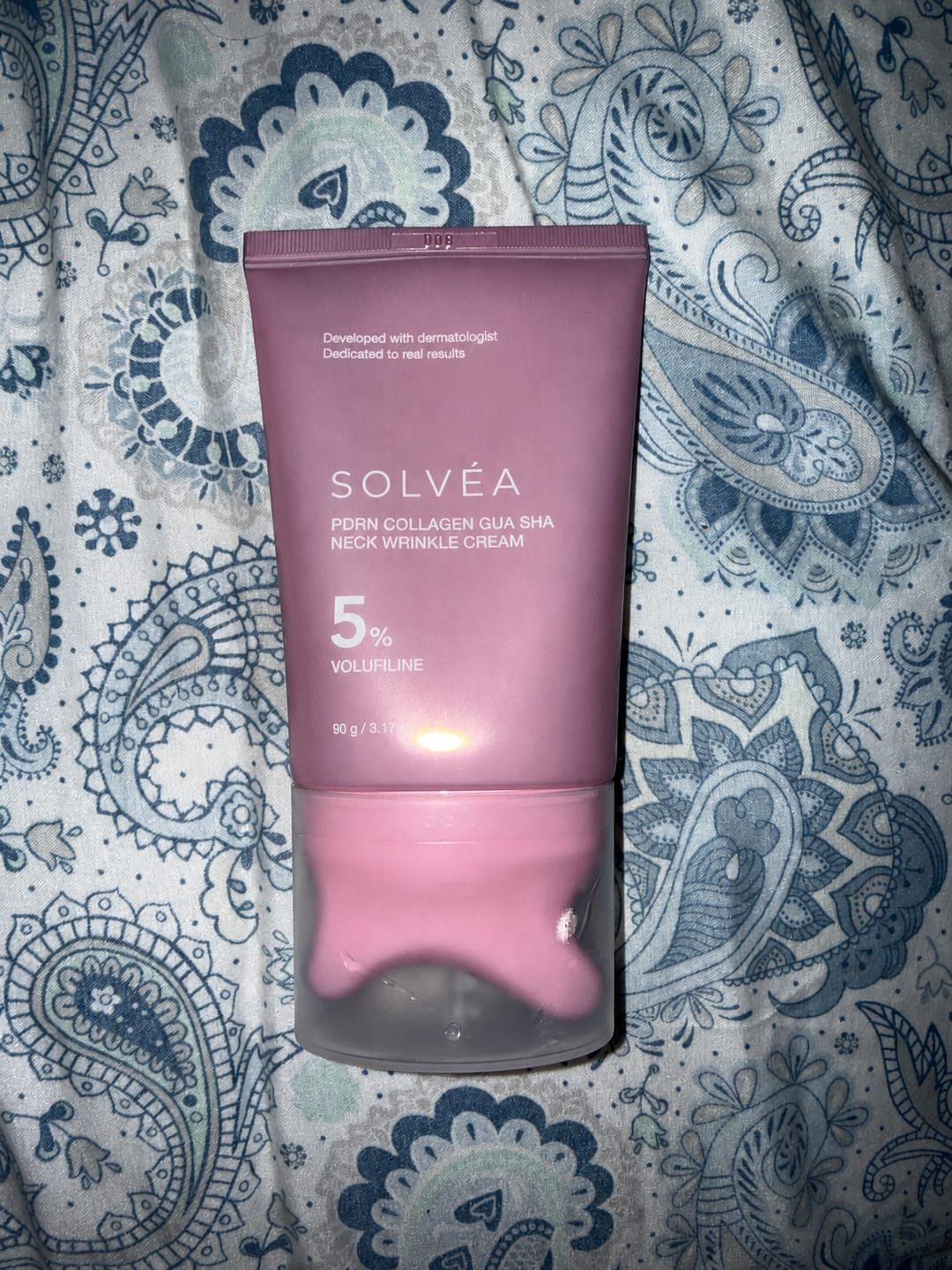 Customer photo review of PDRN Collagen Gua Sha Neck Wrinkle Cream