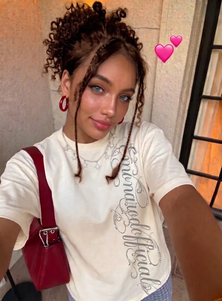Customer photo review of Vertical Script Boxy Tee