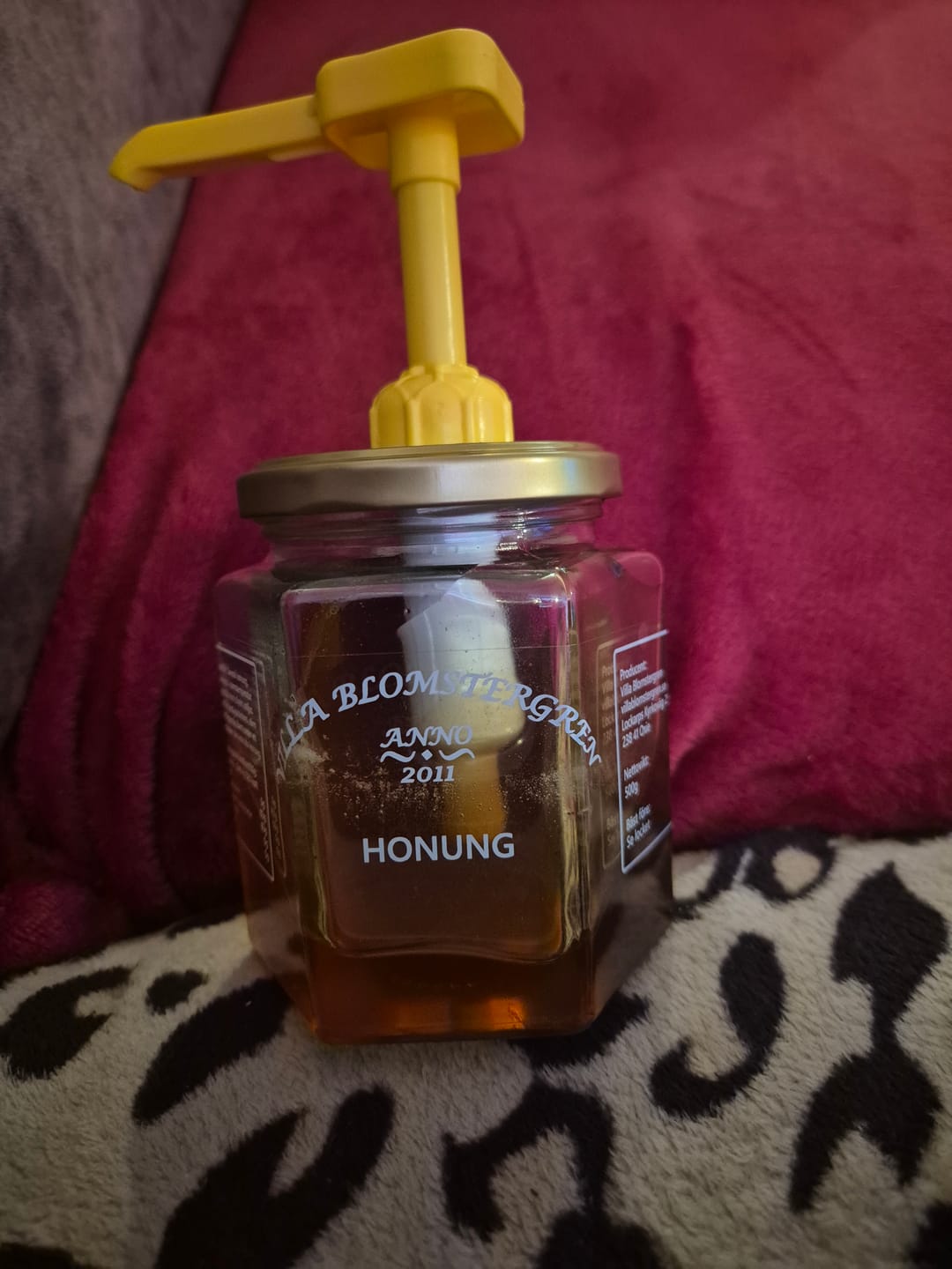 Customer photo review of 2 kg Svensk Flytande Honung (4 × 500 g) + Honungspump