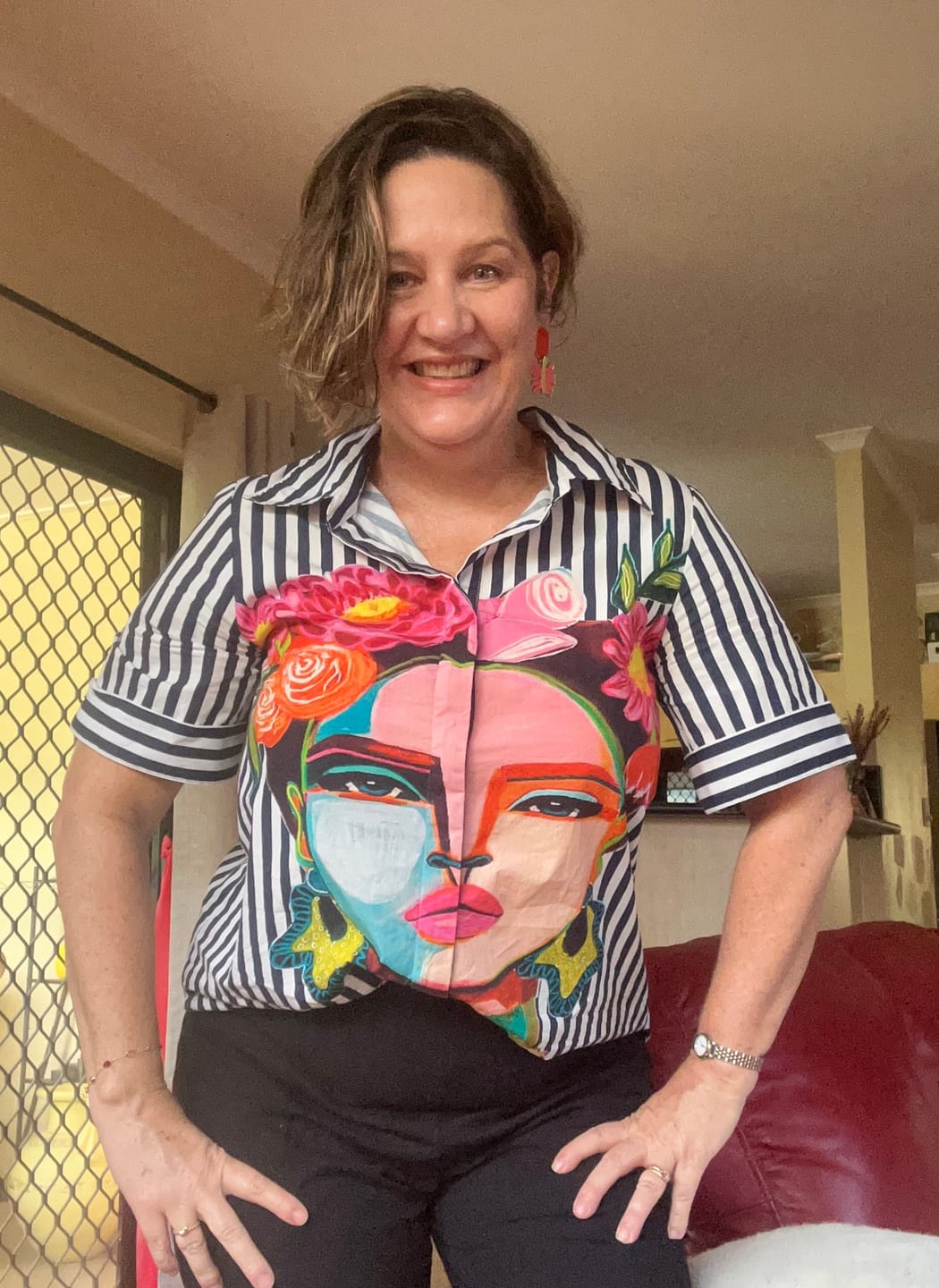 Customer photo review of Frida Shirt - Navy (Short Sleeve)