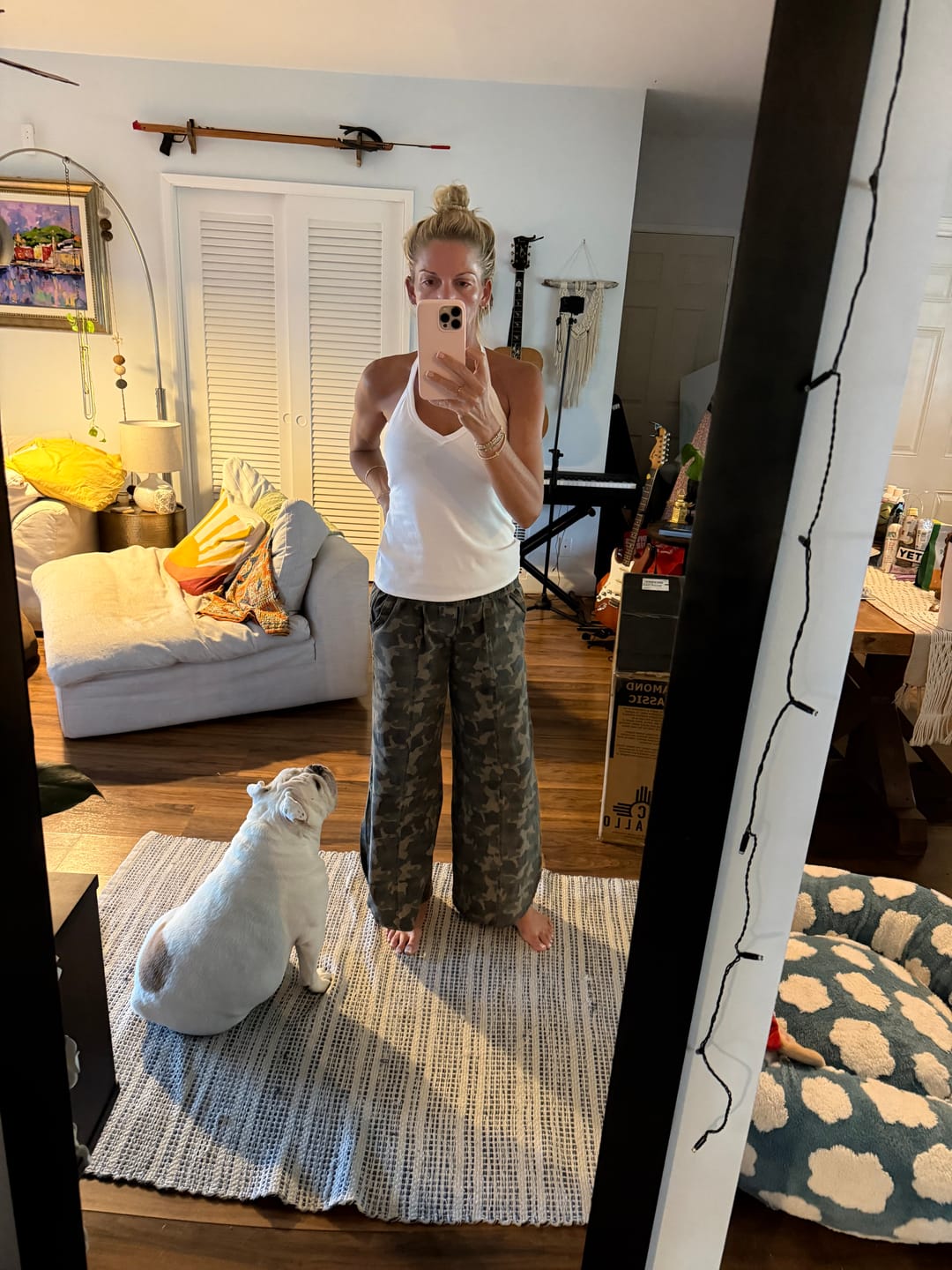 Customer photo review of Chloe Tulip Washed Camo Relaxed Fit Pants