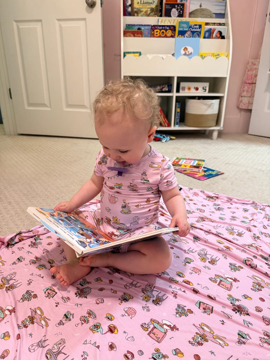 Customer photo review of Tea Party Bamboo Blanket