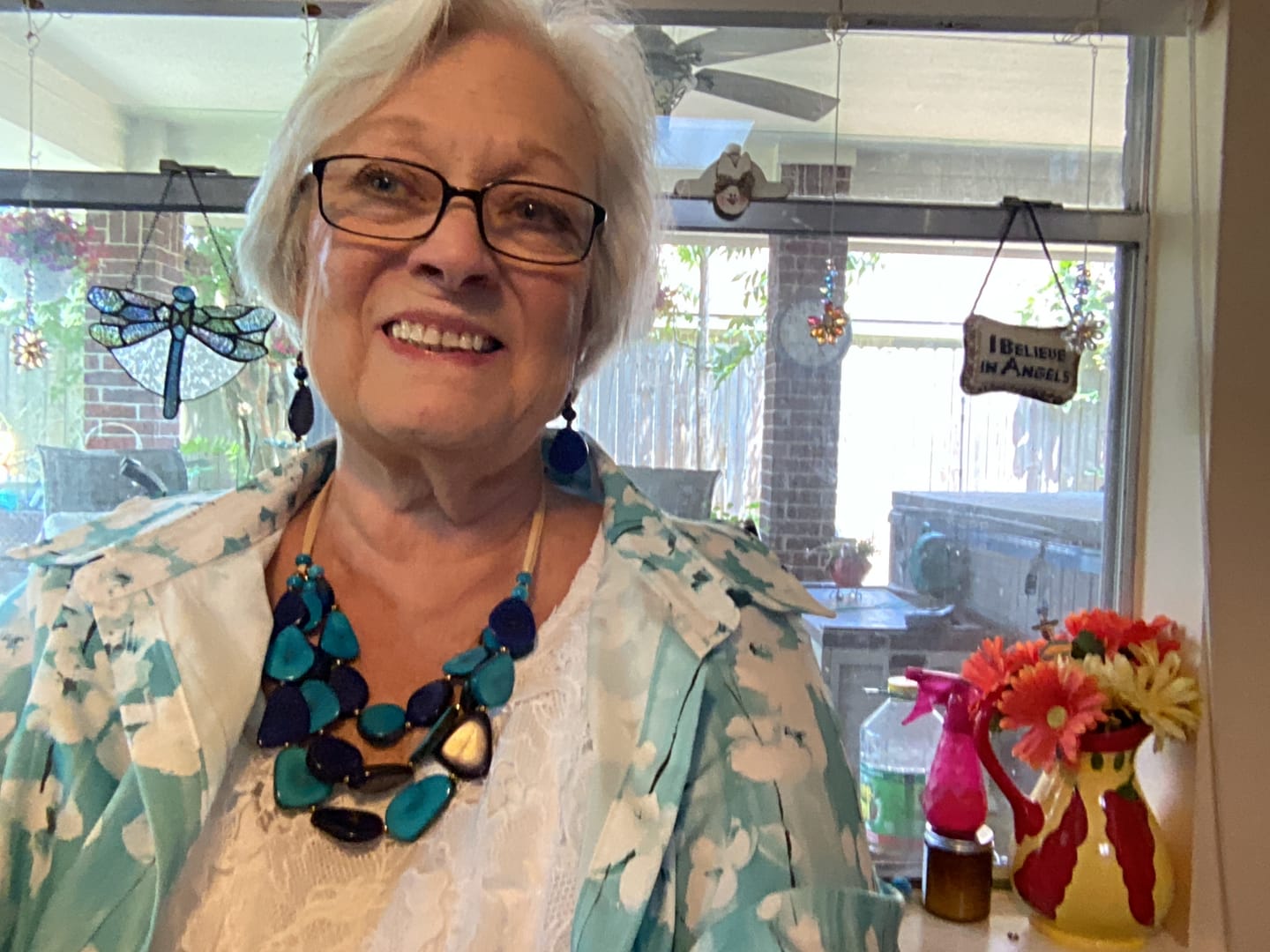 Customer photo review of Alma Earrings