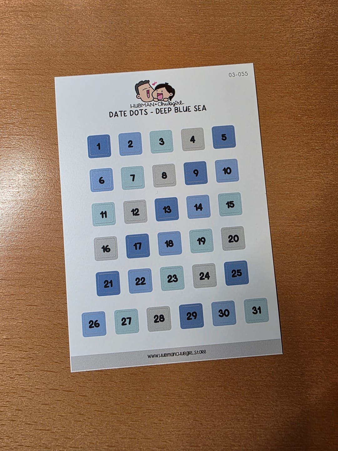 Customer photo review of Date Dots - Deep Blue Sea Planner Stickers