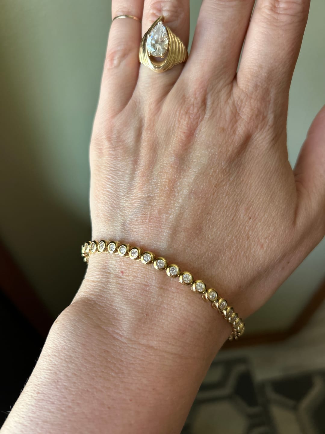 Customer photo review of Classic Bezel Tennis Bracelet