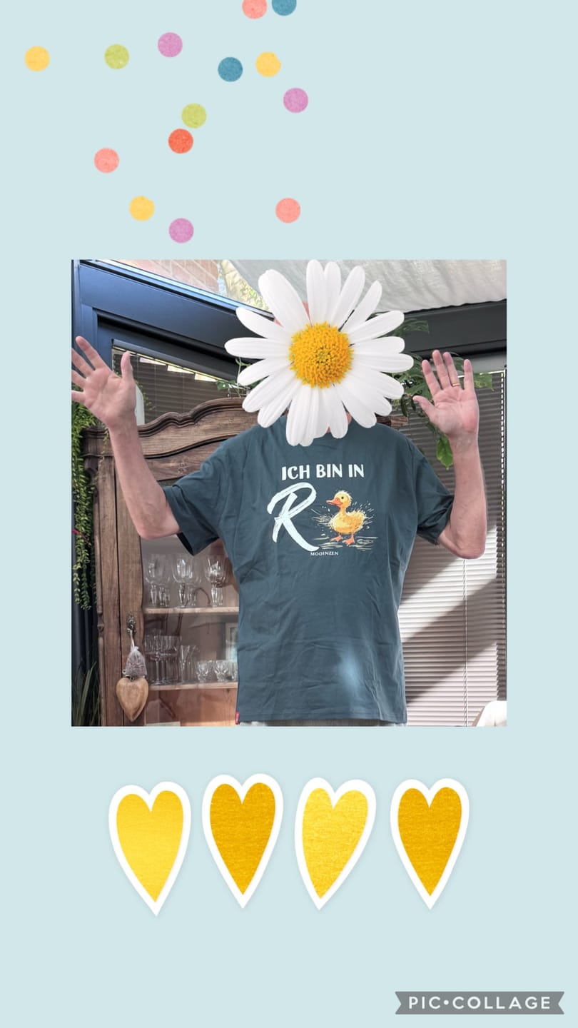 Customer photo review of Ich Bin In Rente Ente · Unisex Premium Bio T-Shirt