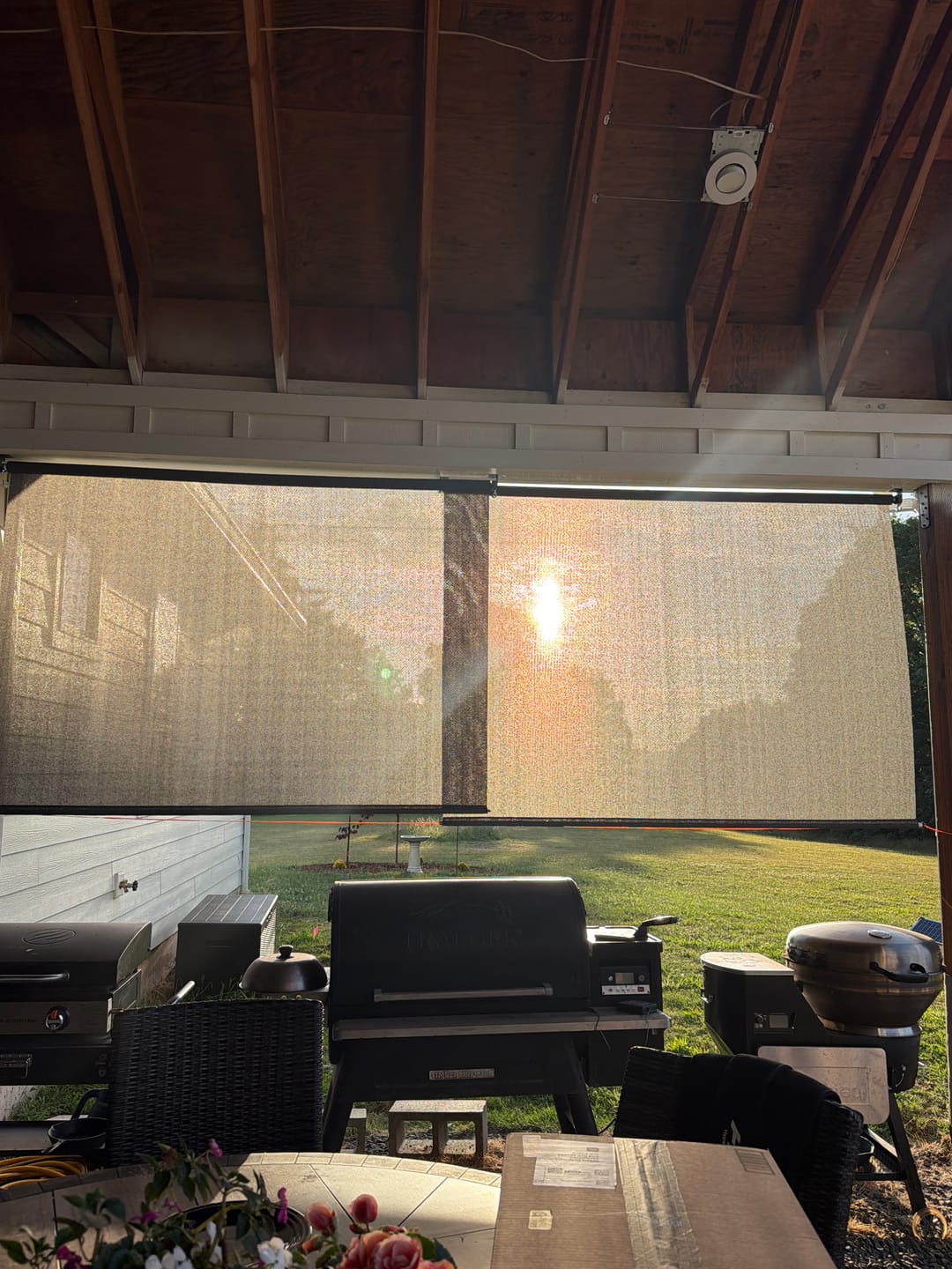 Customer photo review of Outdoor Blackout Waterproof Shades