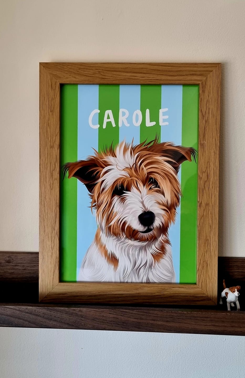 Customer photo review of Stripy | Custom Pet Portrait