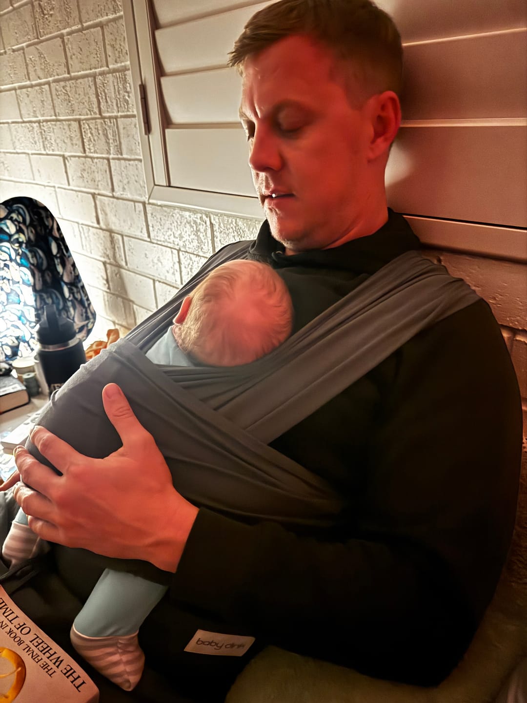 Customer photo review of Baby Dink Carrier - Slate