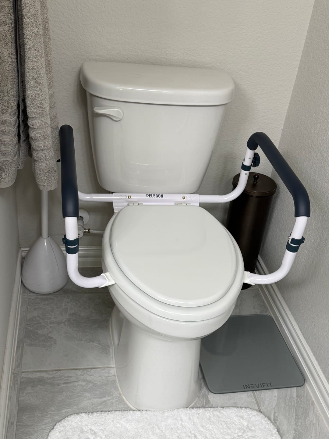 Customer photo review of Adjustable Toilet Safety Rail (250lb Capacity)