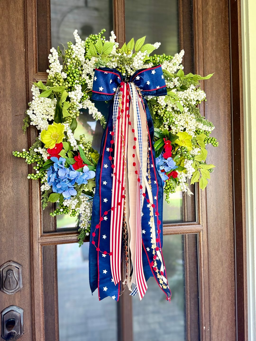 Customer photo review of Old Glory Wreath Ribbon