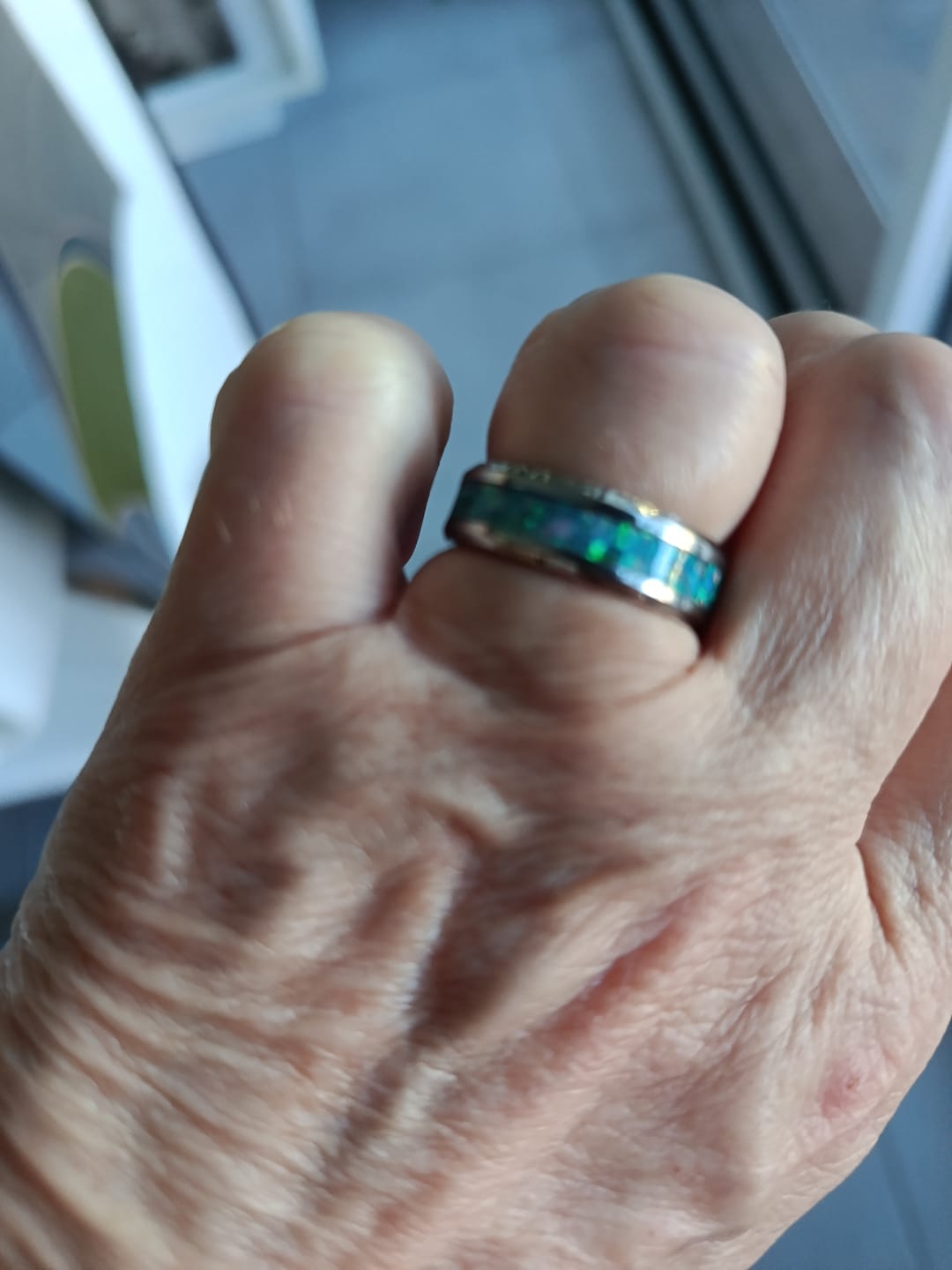 Customer photo review of Bague "Murmure des Vagues" - Tungstène