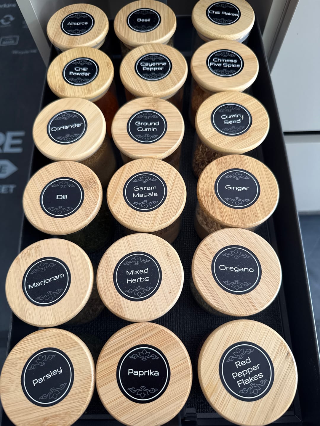 Customer photo review of Glass Spice Jar with Bamboo Lid 200ml Small