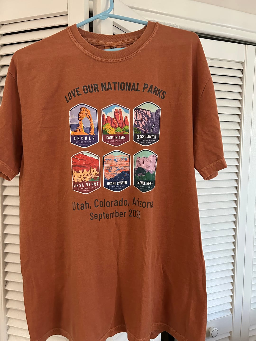 Customer photo review of Personalized National Park Shirt (Up to 10 Parks)
