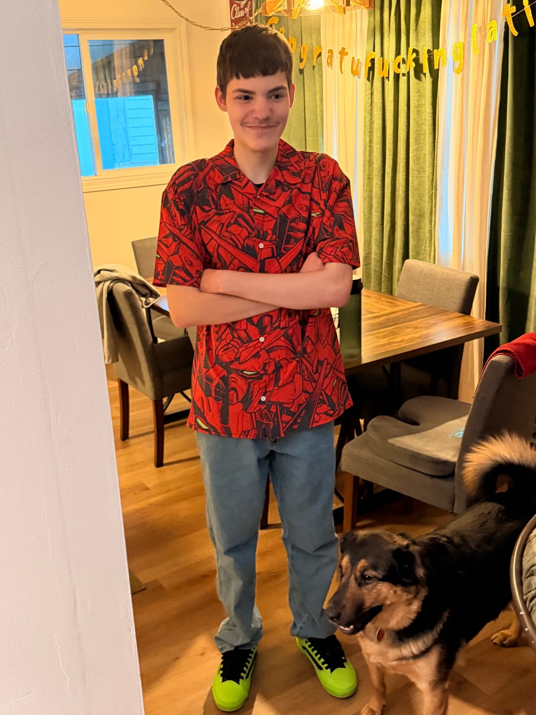 Customer photo review of Gearhumans 3D Gundam Camo Custom Men Short Sleeves Shirt