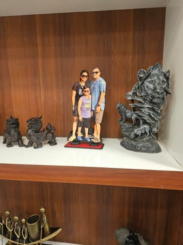Customer photo review of Personalized Couple & Family Photo Caricature | Unique Gift for Anniversary, Birthday & Special Occasions