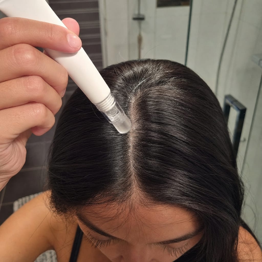 Customer photo review of Deoxyribose Scalp Serum