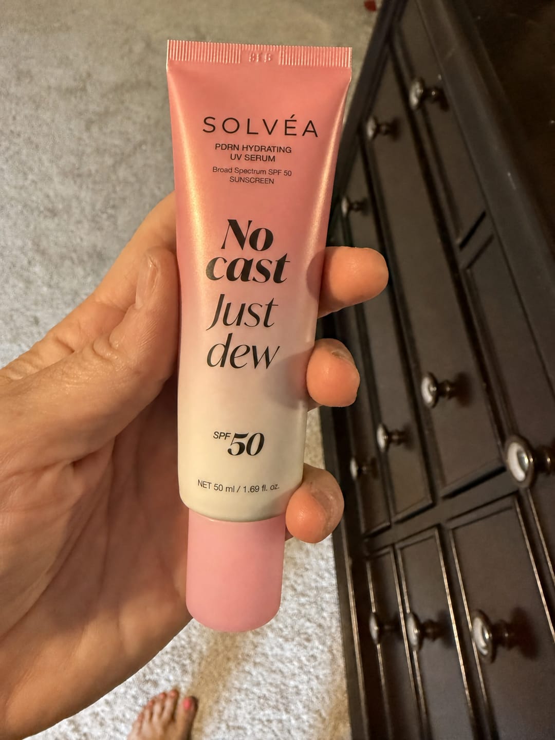 Customer photo review of PDRN Hydrating UV Serum