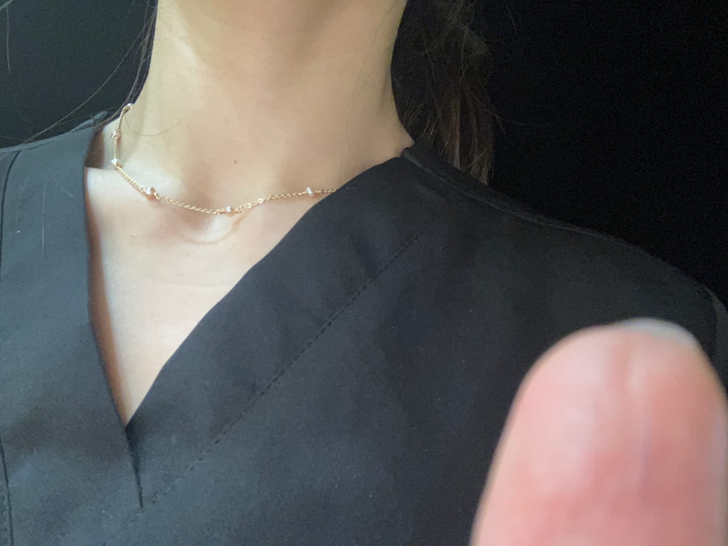 Customer photo review of Tinsel Freshwater Pearls Necklace