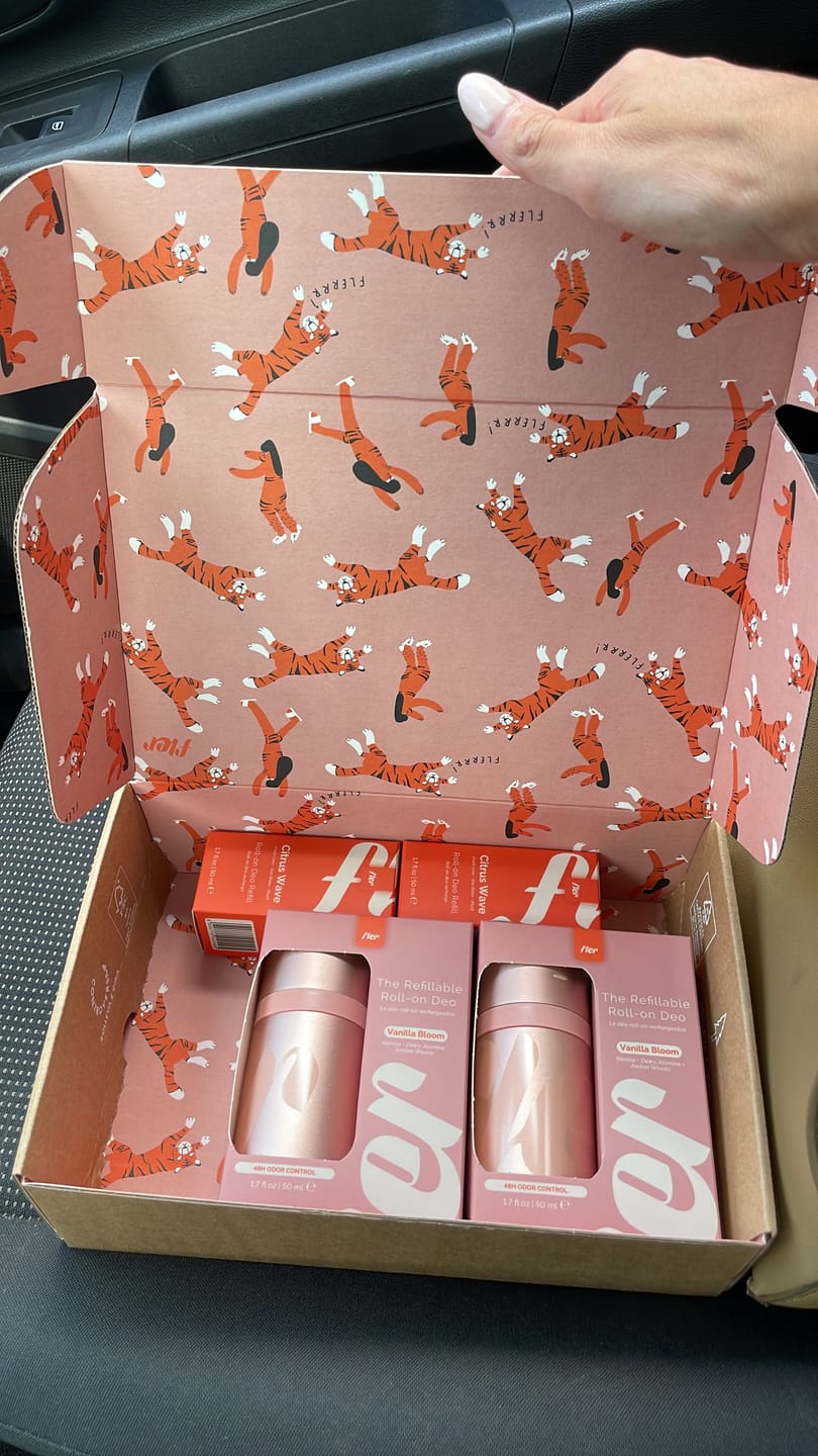 Customer photo review of Refillable Roll-on Deodorant Starter Set