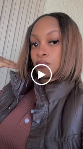 Customer video review of Vietnamese Super Double Drawn Bone Straight 2x6 Closure 10" Ombre Chocolate Brown Wig