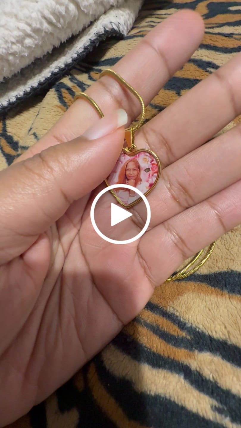 Customer video review of Photo Engraved Necklace Memorial Gift