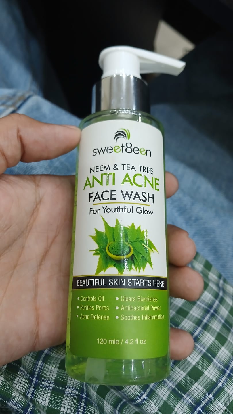 Customer photo review of Anti Acne Face Wash with Tea Tree & Neem